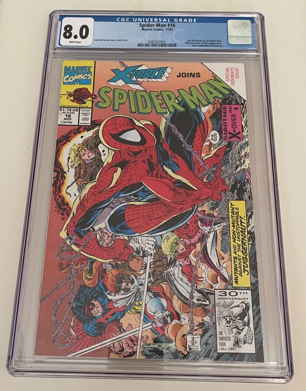 Spider-Man #16 - Marvel Comics 1990 - FINAL McFarlane Art CGC 8.0