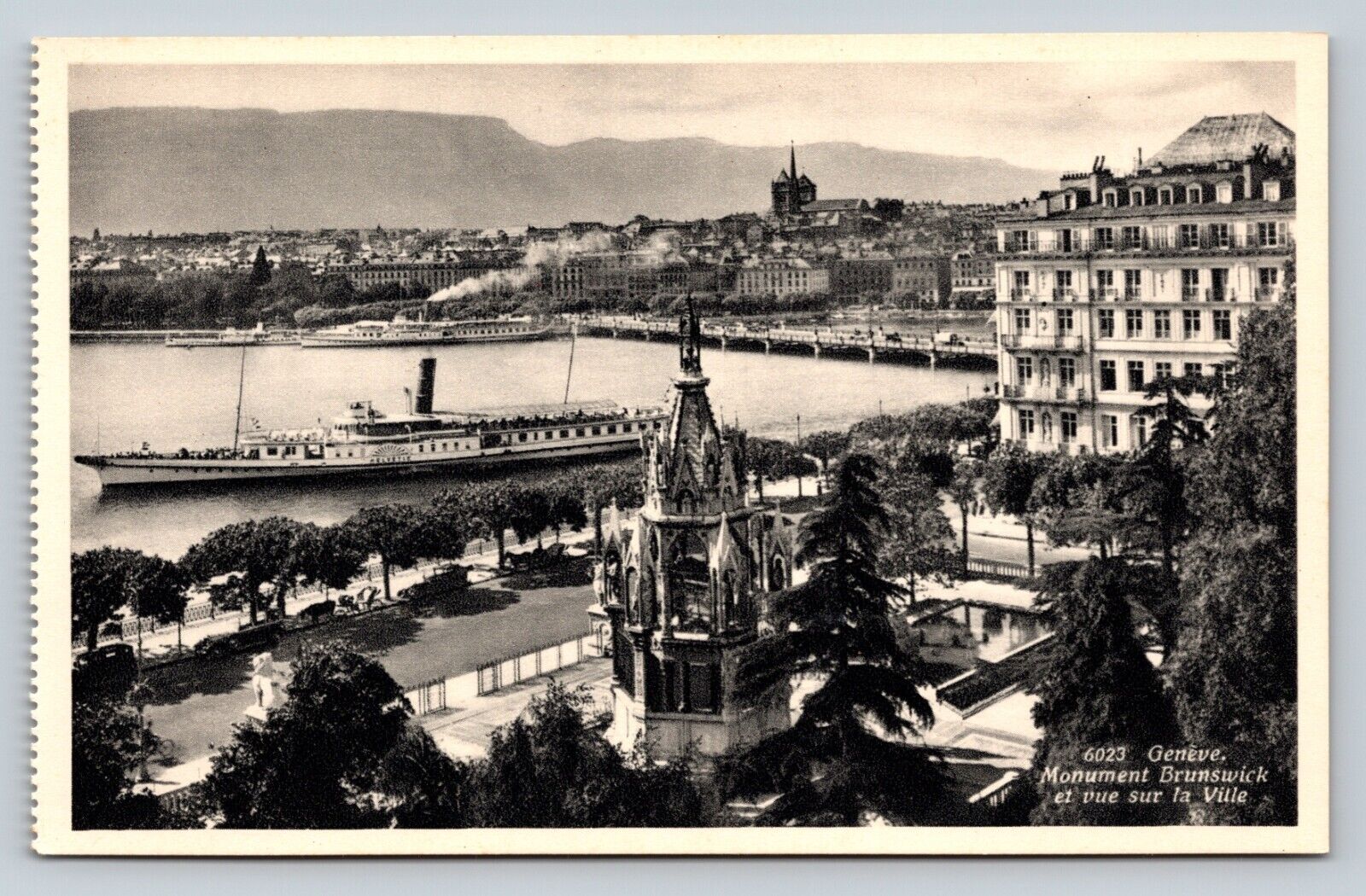 Monument Brunswick GENEVA Switzerland Vintage Postcard A21