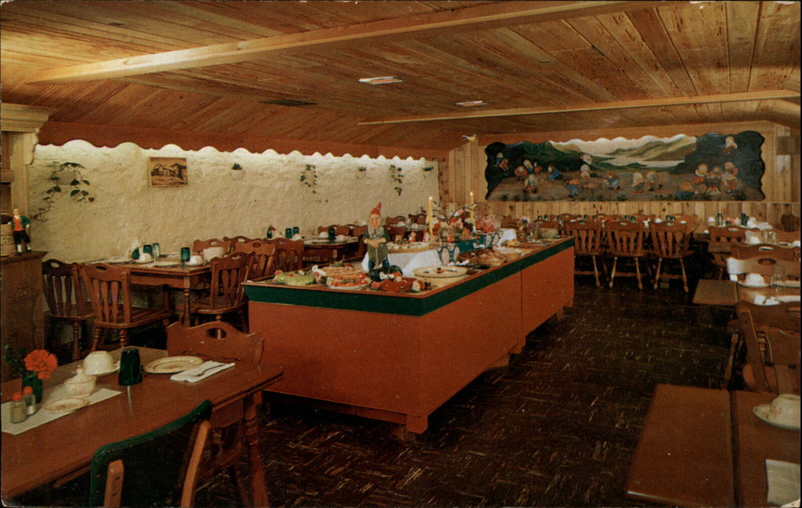Stoughton Wisconsin ~ Norse Chalet ~ Smorgasbord ~ dining room ~ postcard sku653