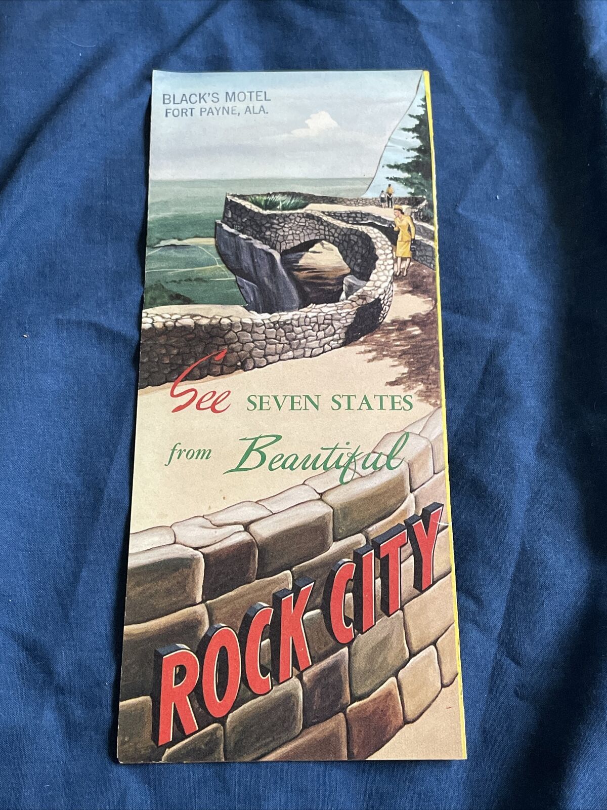 1950\'s Rock City Tennessee vintage die cut travel brochure b