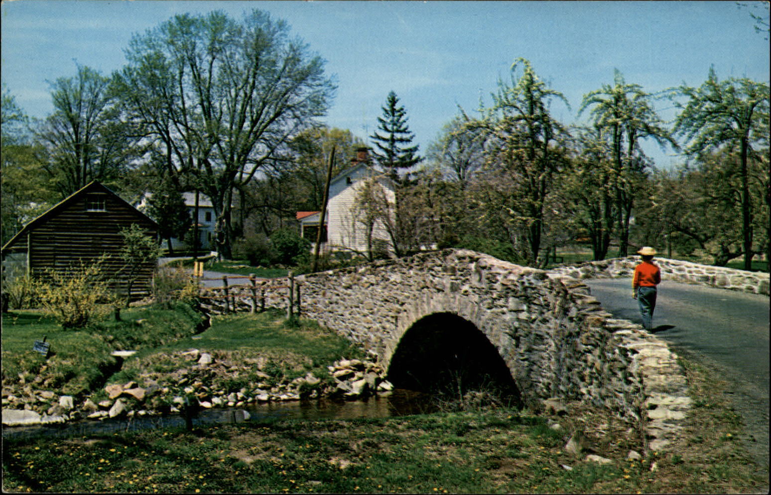 Stone Arch Bridge ~ Mountainville New Jersey ~ Hunterdon County ~ 1950s-60s