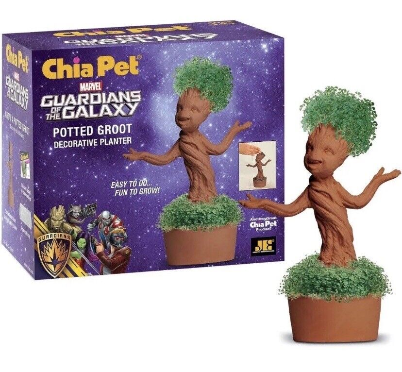 Chia Pet Decorative Planter Featuring Potted Groot From Guardians of the Galaxy