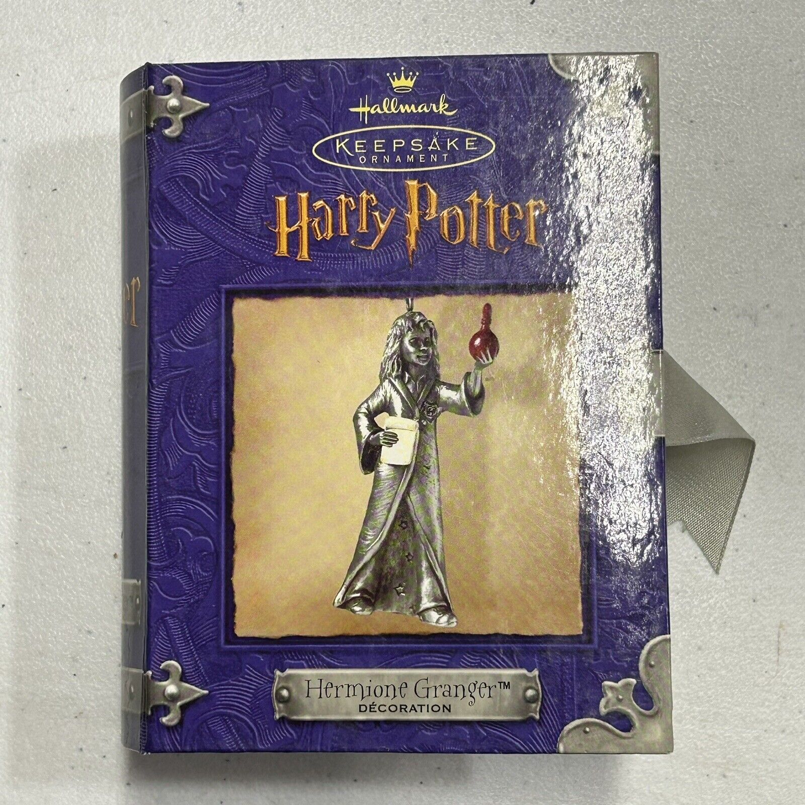 2001 Hallmark Keepsake Ornament Harry Potter Hermione Granger Pewter Red Potion