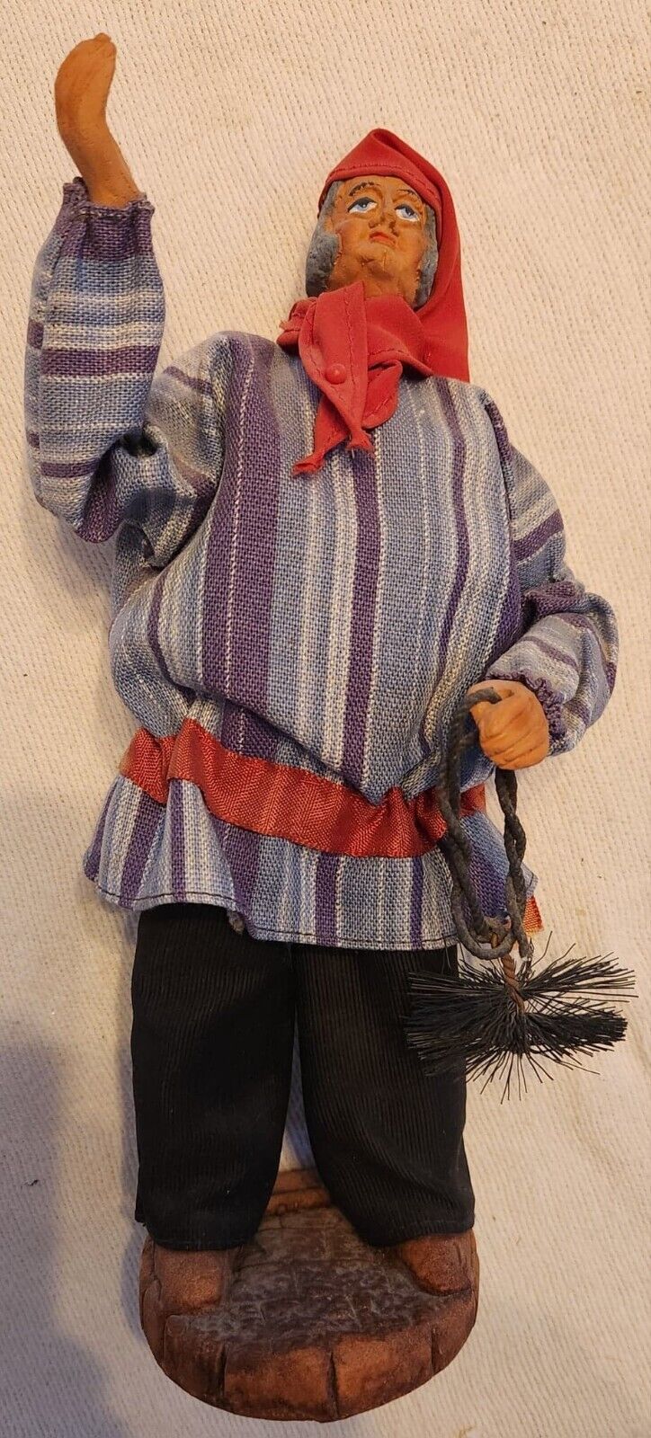 Vintage SANTONS FLORENCE Chimney Sweep Clay Provence Figurine Hand Painted 10\
