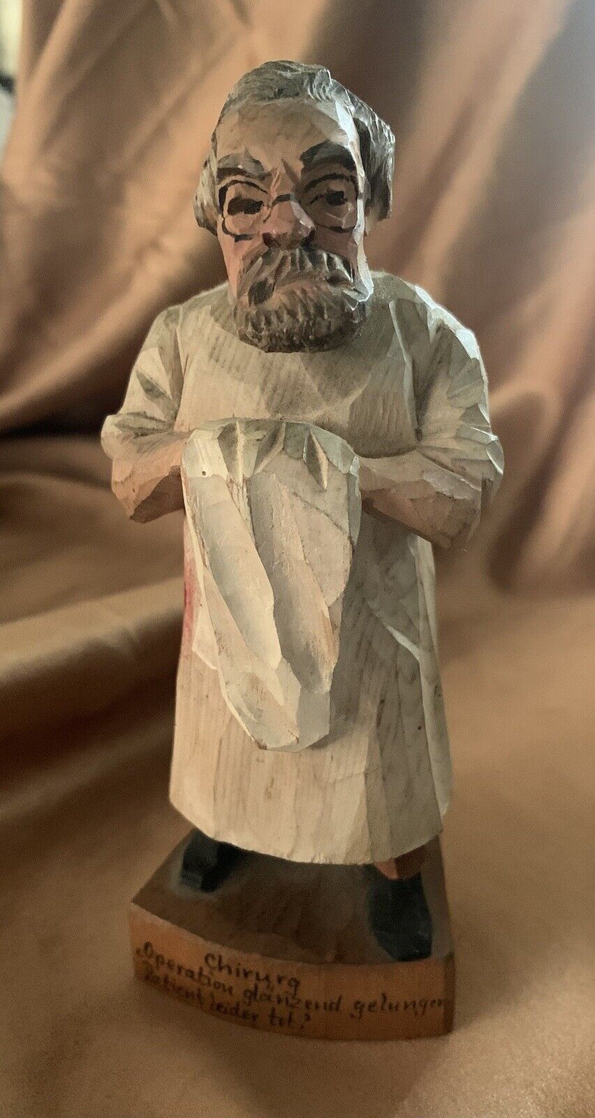 Vintage Hand Carved Wood Surgeon/Doctor Figurine - Made in Germany