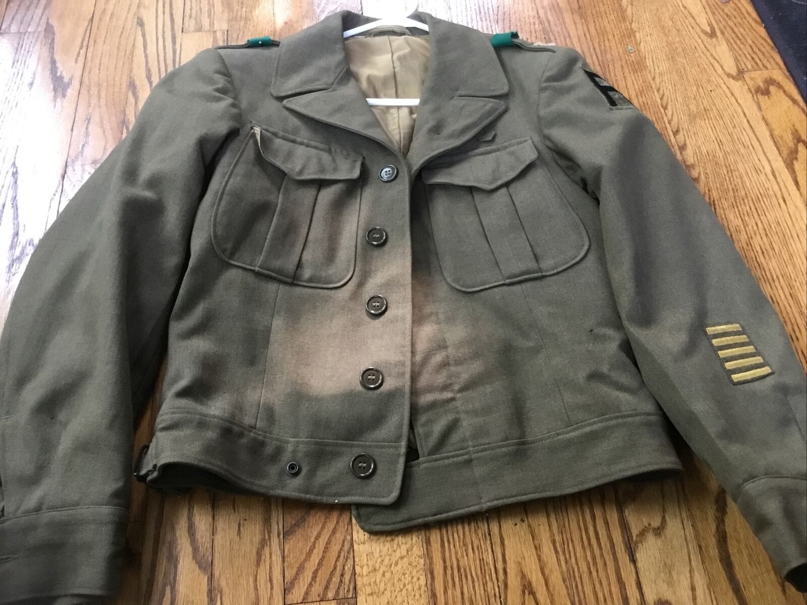 Vintage 1944 WWII US Army Wool Field Jacket 34 RTDM Clothing MFG Co.