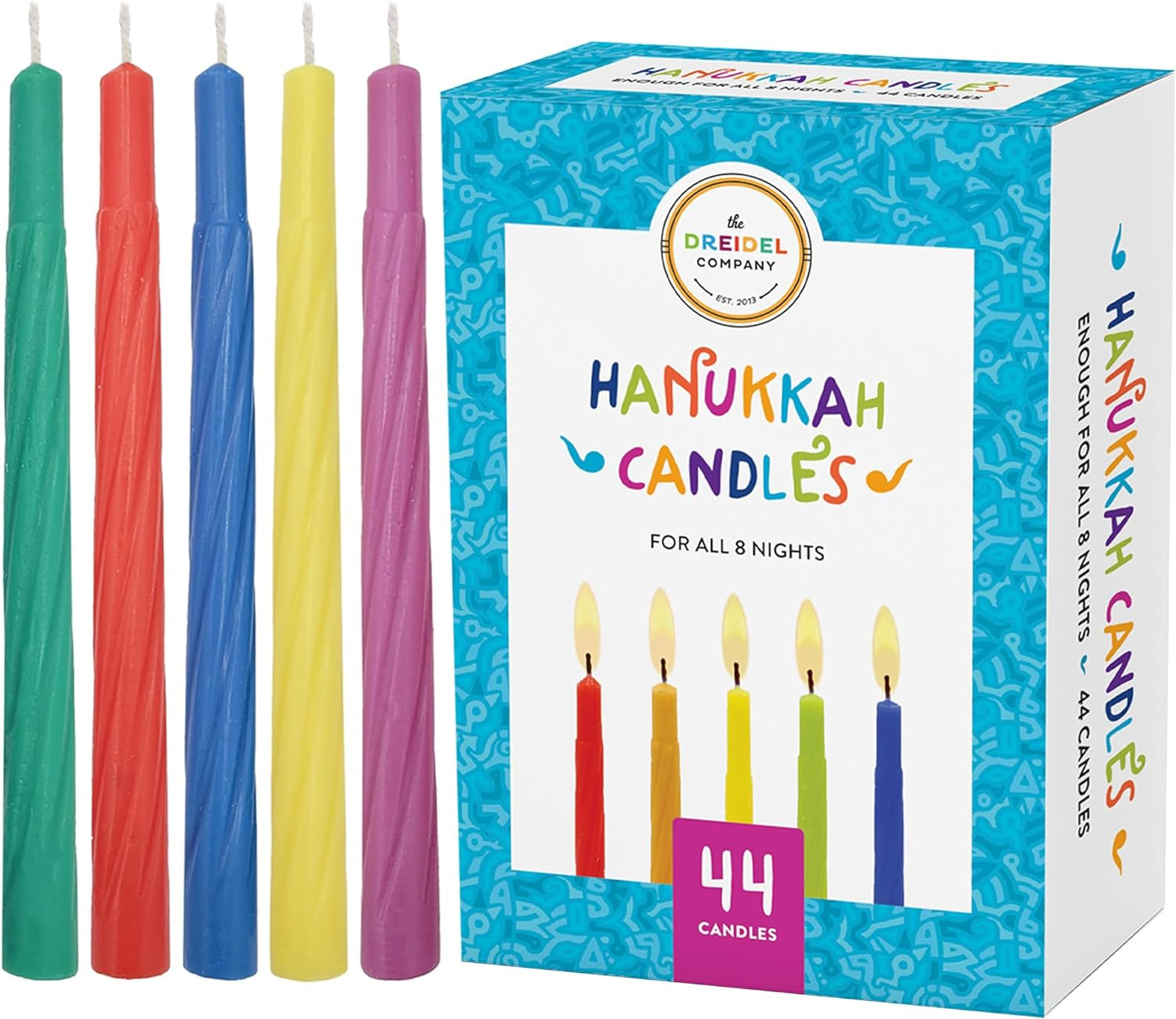 Menorah Candles Chanukah Candles 44 Colorful Hanukkah Candles for All 8 Nights o