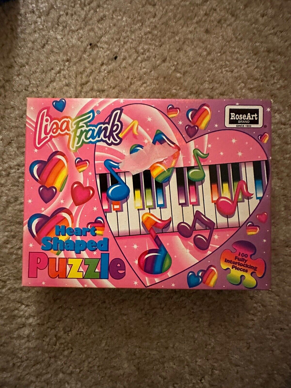 Lisa Frank Puzzle Heart Shaped 100 Pieces All Pieces In  Box