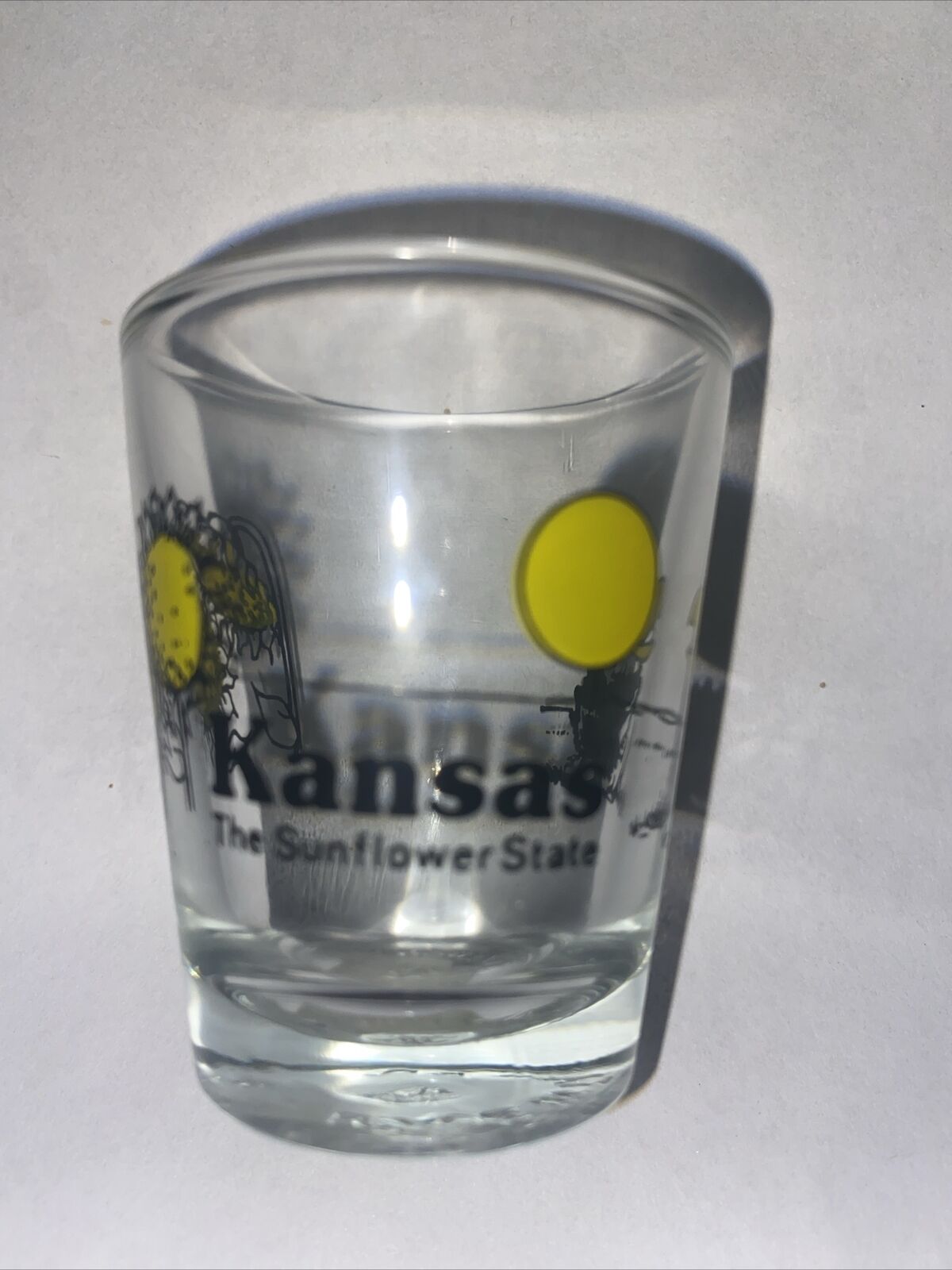Kansas The Sunflower State W/Jayhawk Shot Glass