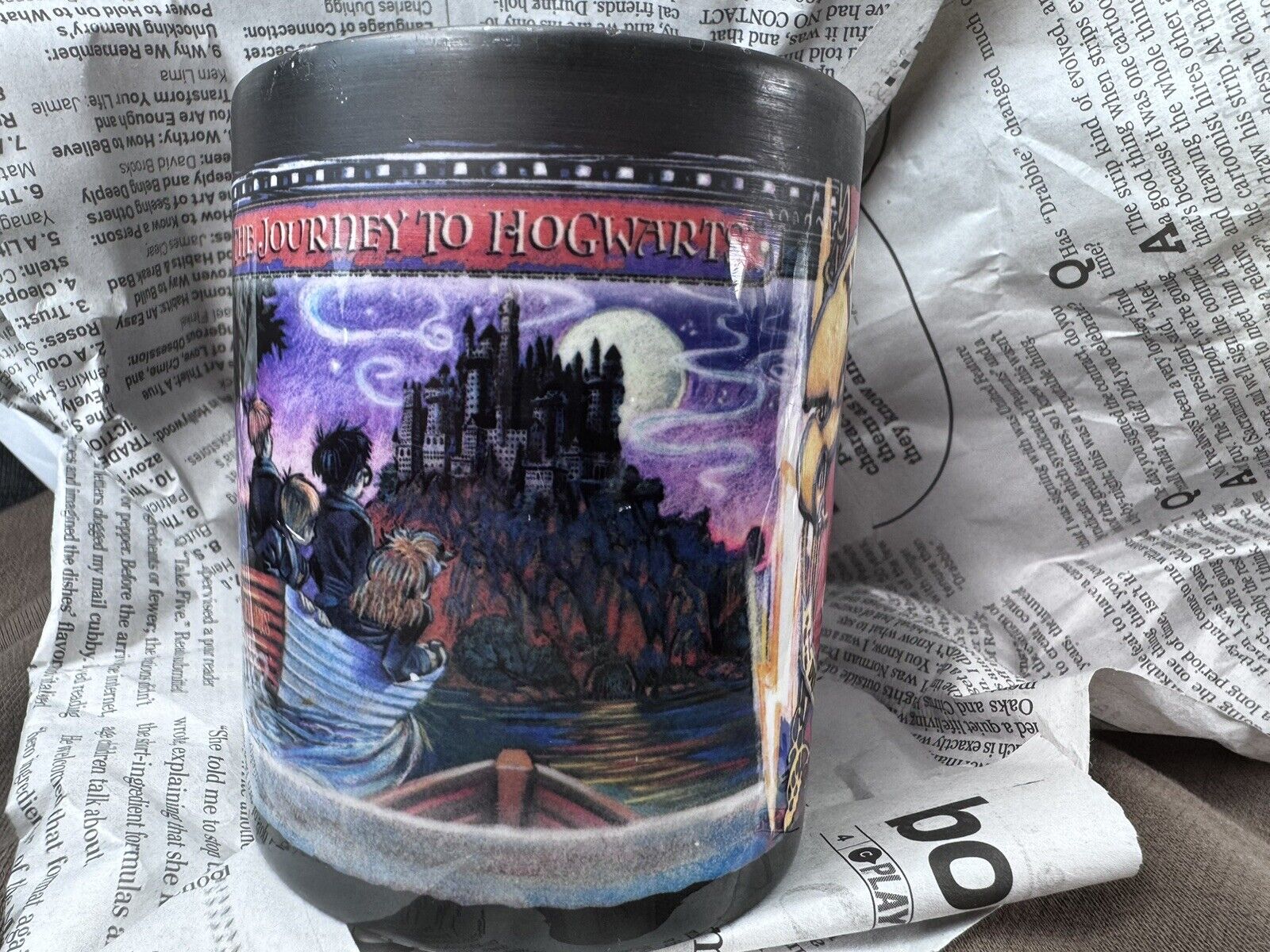 Vintage 2000 Warner Bros Harry Potter Hogwarts Coffee Cup Mug Sorcerer’s Stone
