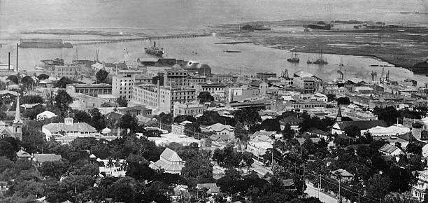 USA Hawaii view of Honolulu and harbour probably in the 1910s OLD PHOTO