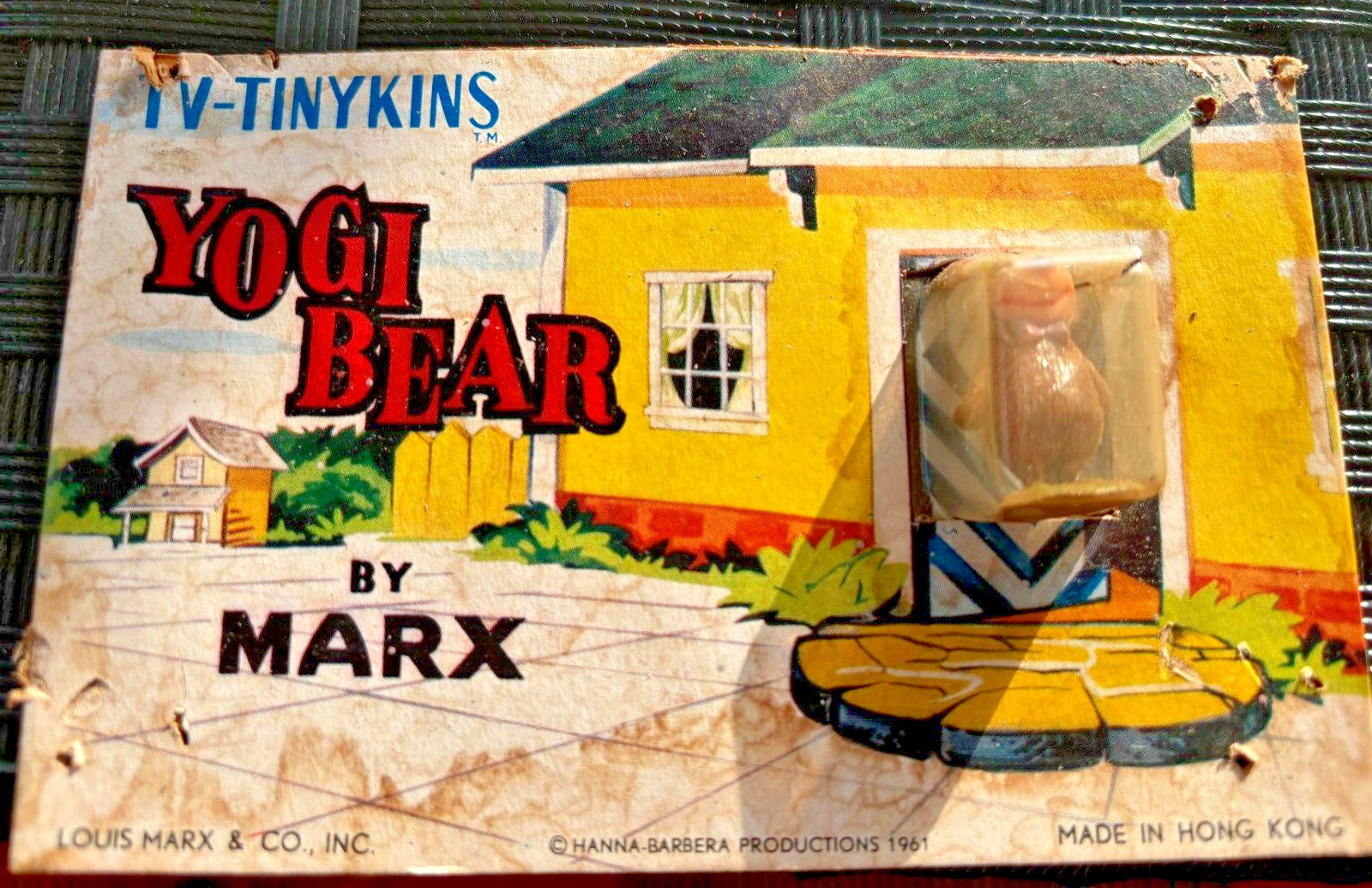 1961 Marx POSTCARD TV Tinykins Figure Yogi Bear BOO-BOO 