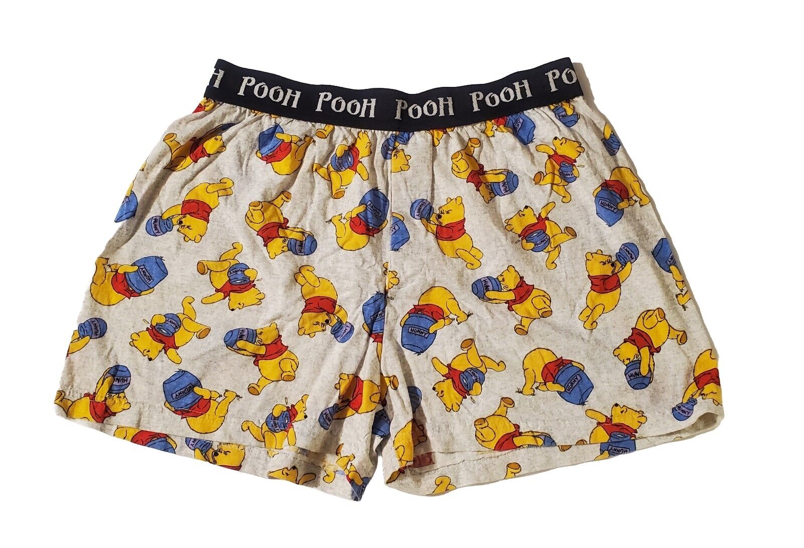 Vintage Winnie The Pooh & Honey Pot Boxer Shorts PJ\'s Cotton Unisex Y2K Sz M