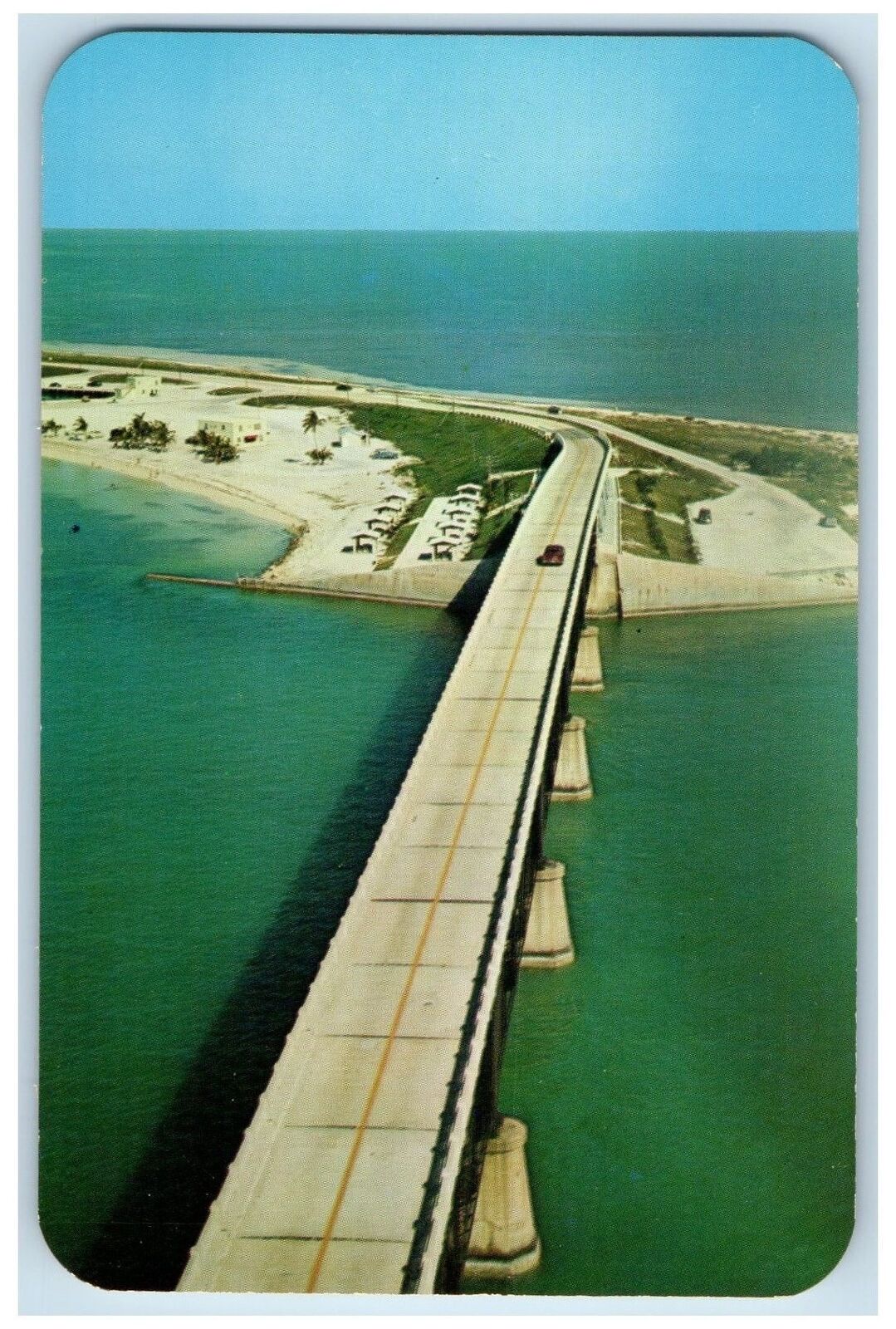 c1960s Bahia Honda Bridge Overseas Highway Key West Florida FL Unposted Postcard