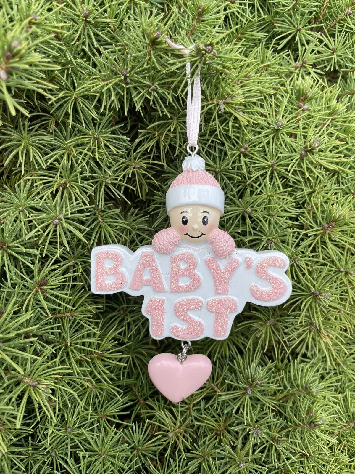 Baby Girl First Christmas Ornament-Personalized Baby Girl Christmas Ornament