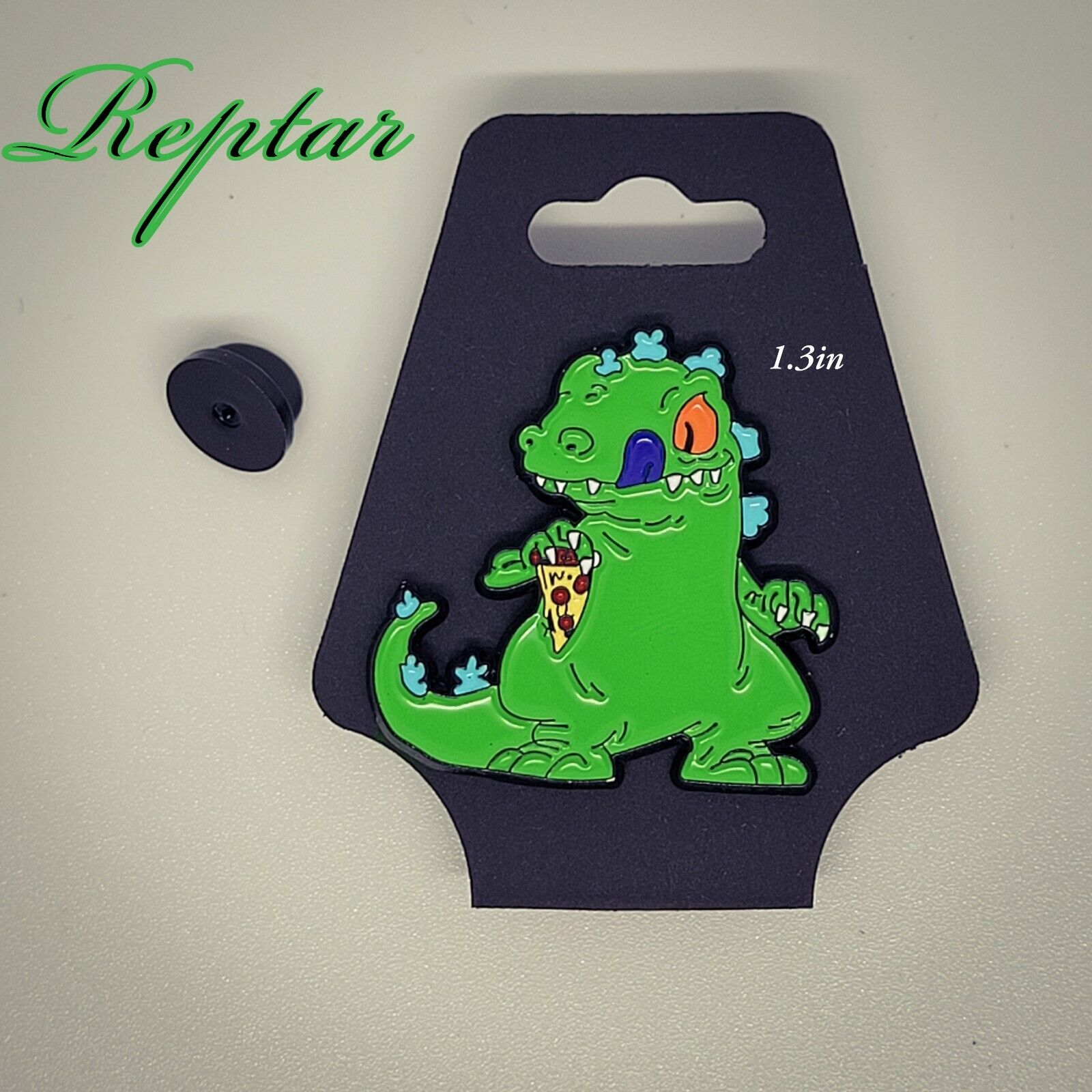 Rugrats Reptar Pizza Pin, Replacement Back Included