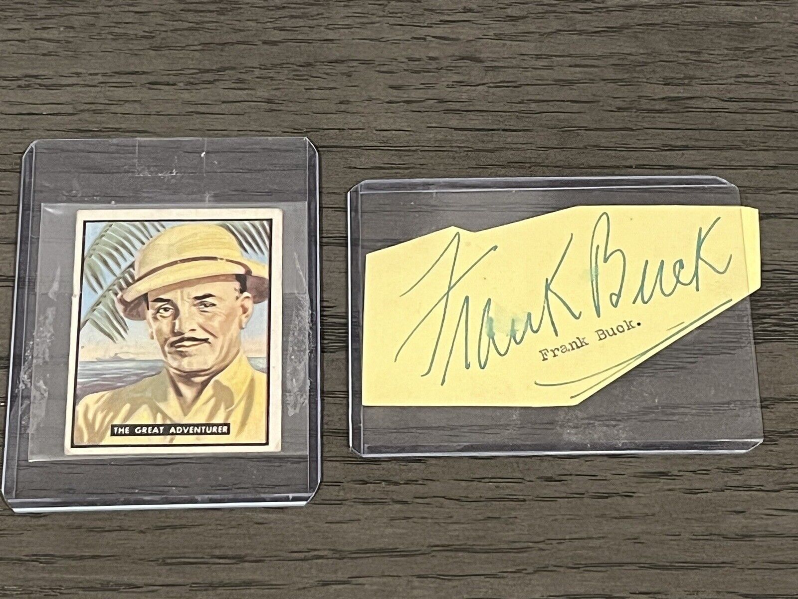 1950 Topps Bring \'Em Back Alive Frank Buck Card with Signed Note