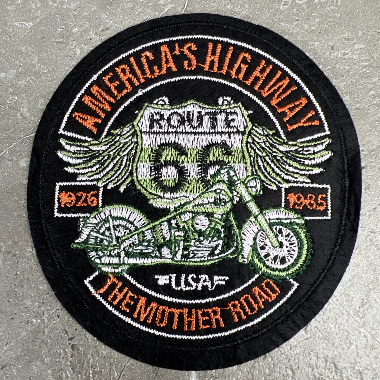 🔥 Route 66 Harley Davidson Motorcycle Embroidered Sew Iron On Biker MC Patch