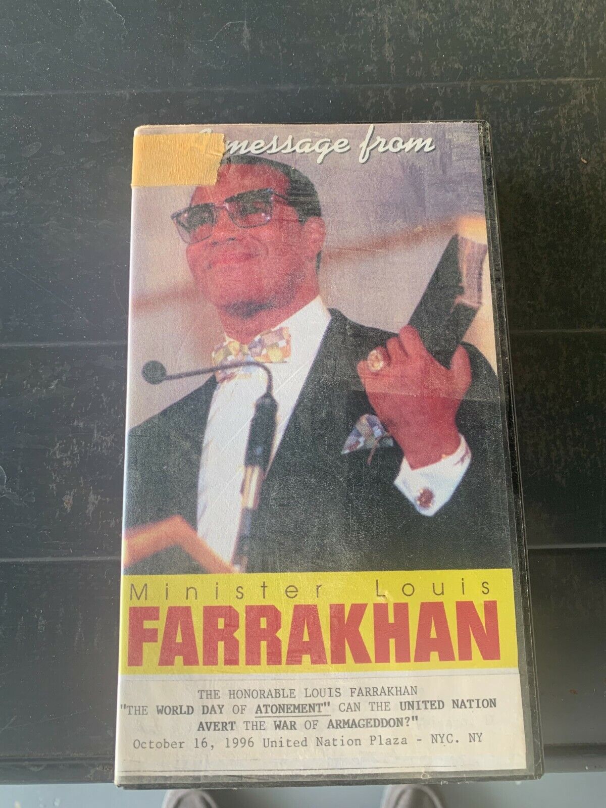 1996 A Message from Minister Louis Farrakhan VHS Tape from United Nations Plaza