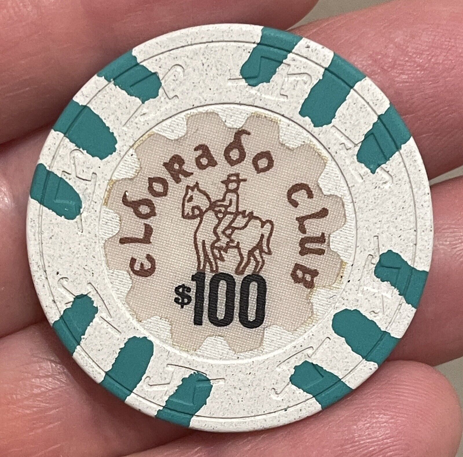 Eldorado Gardena CA $100 Casino Chip Paulson H&C