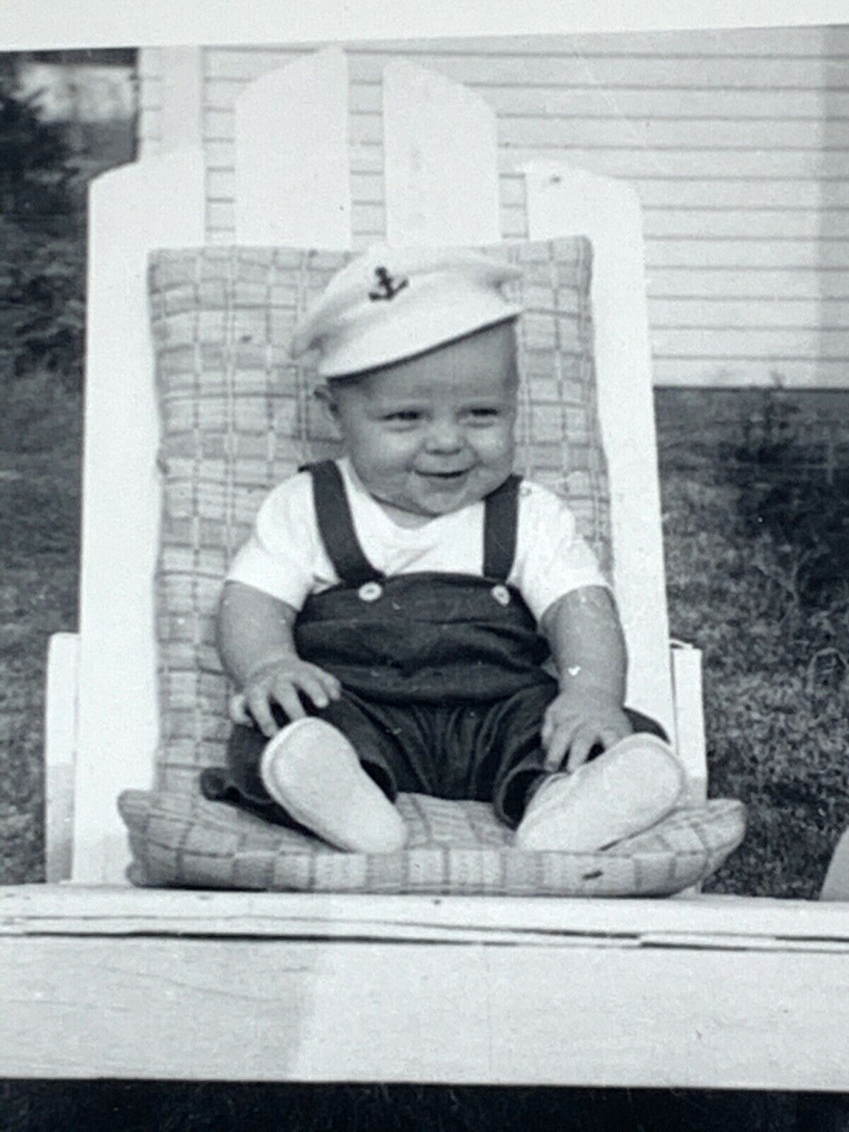 Vintage FOUND PHOTO Photograph Snapshot Happy Baby Portrait