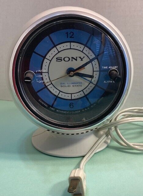 Vintage SONYT TR-C290 Space Age RETRO Transistor Clock Radio Japan WORKING