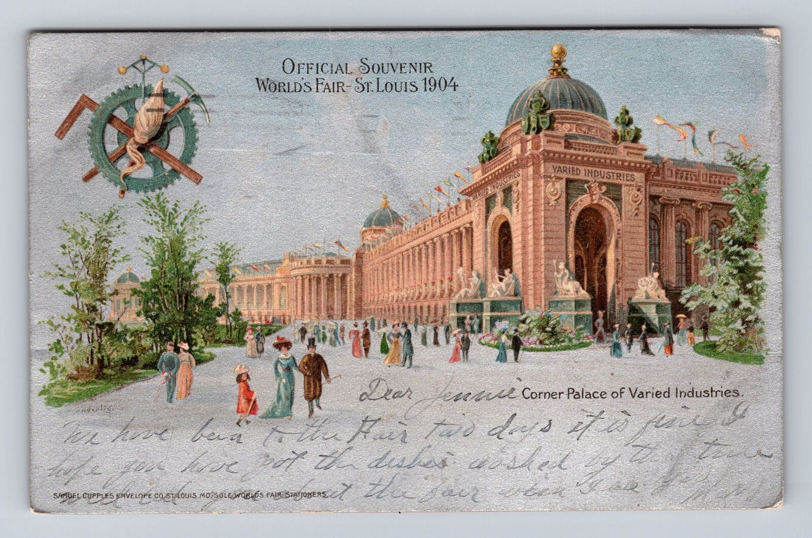 St Louis MO-Missouri Louisiana Purchase Expo Industries Vintage c1904 Postcard