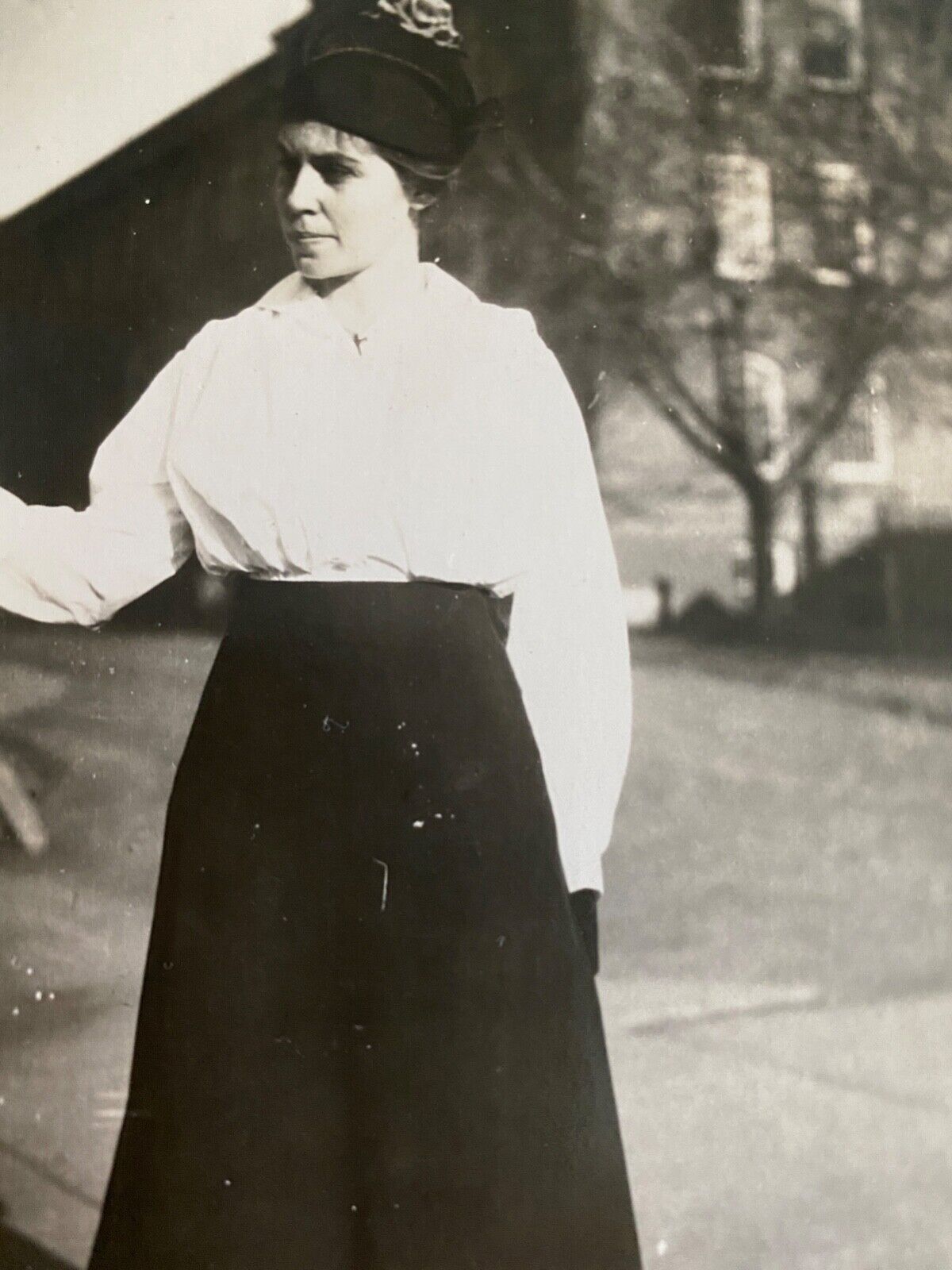 1910 RPPC - GORGEOUS WOMAN antique real photograph postcard COLLEGE LIFE