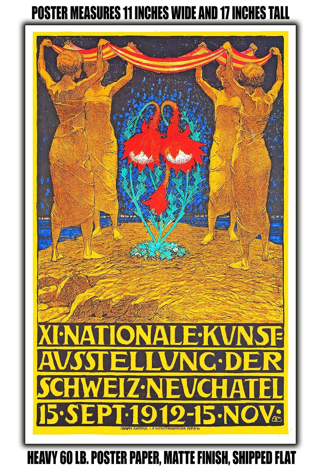 11x17 POSTER - 1912 National Art Exhibition of Switzerland Neuchatel