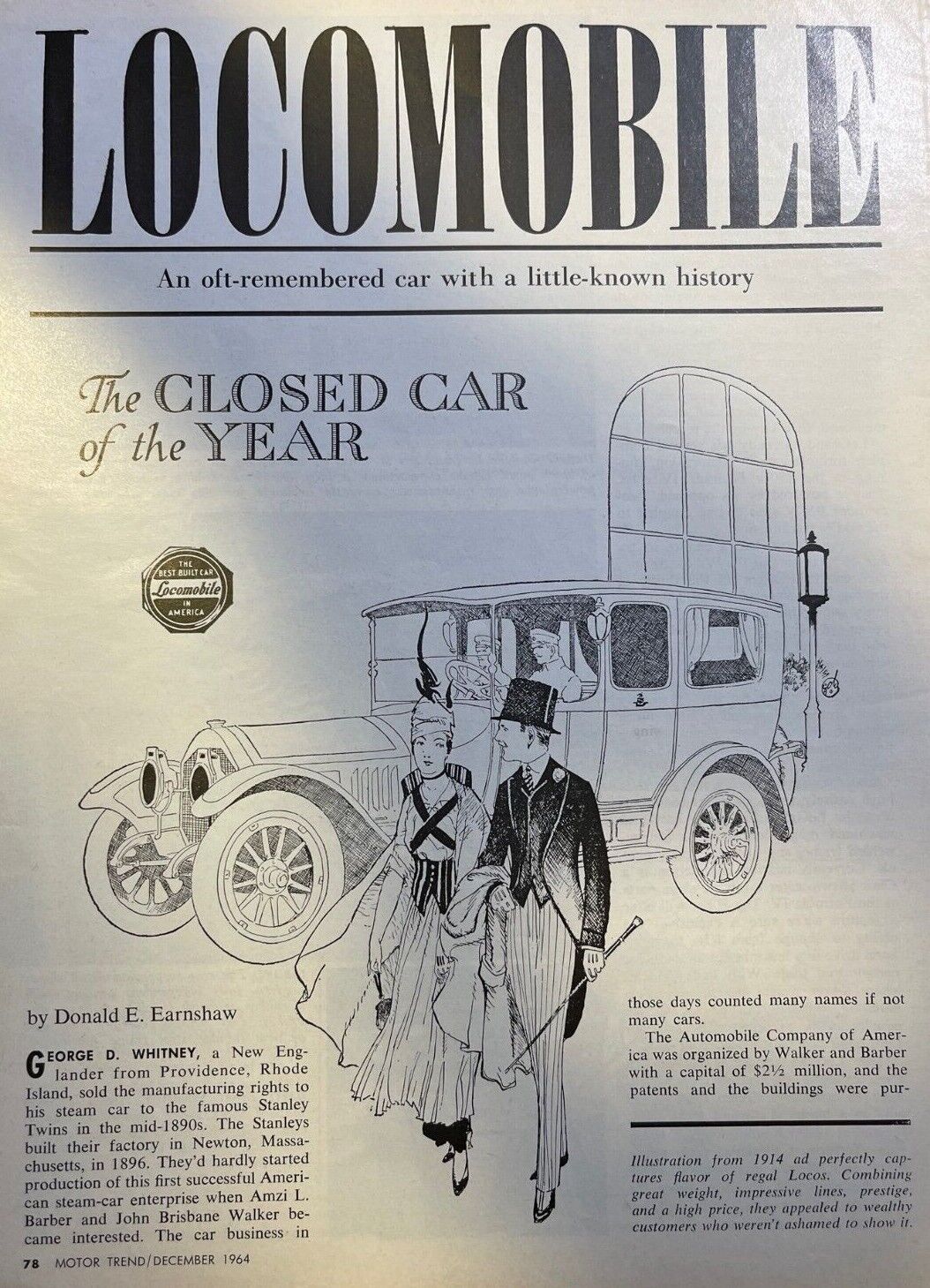 1964 History of the Locomobile illustrated