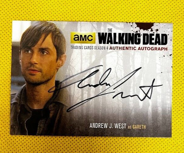 The Walking Dead Season 4 Part 2 Autograph AJW2 Andrew J. West as Gareth