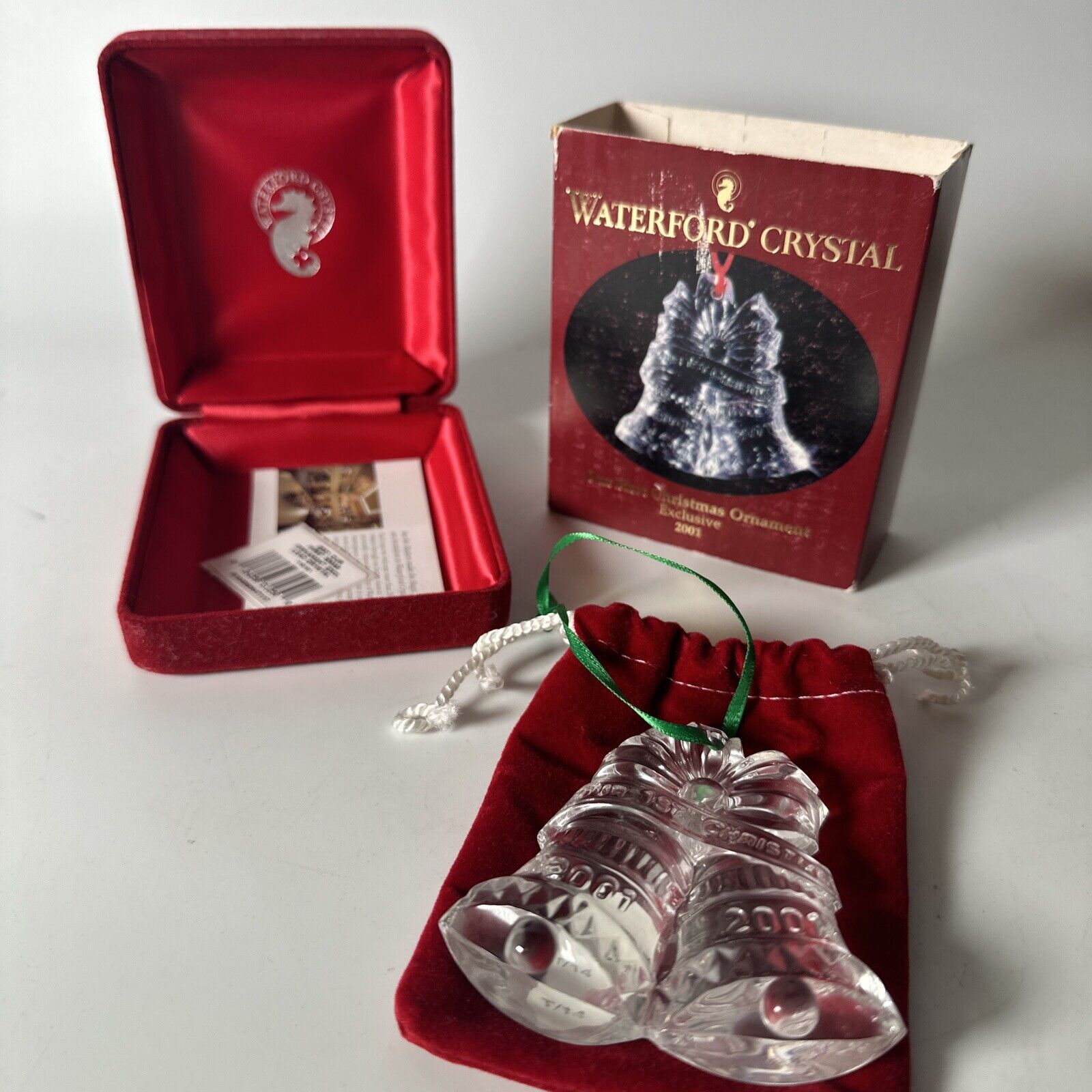 Waterford Crystal 2001 Our First Christmas Exclusive Ornament
