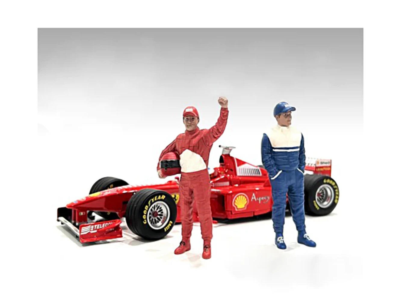 Racing Legends 90's Set of 2 Diecast Figures for 1/43 Scale Models