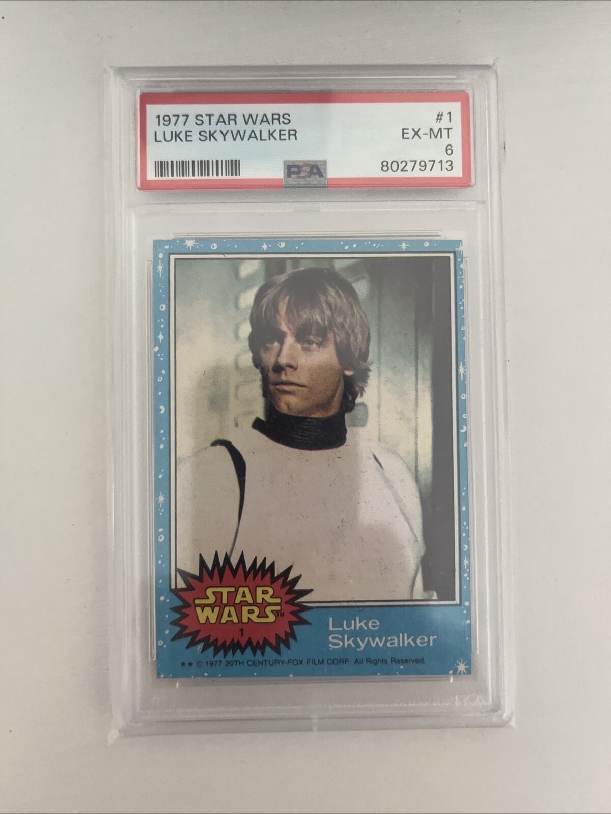 1977 Topps Star Wars Luke Skywalker #1 Rookie Card RC Graded PSA 6 Ex Mint