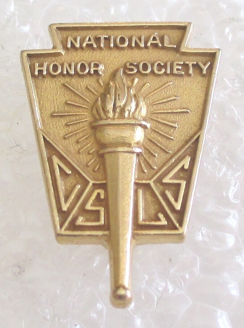 Vintage National Honor Society Member Award Pin - High School NHS Gold-Filled