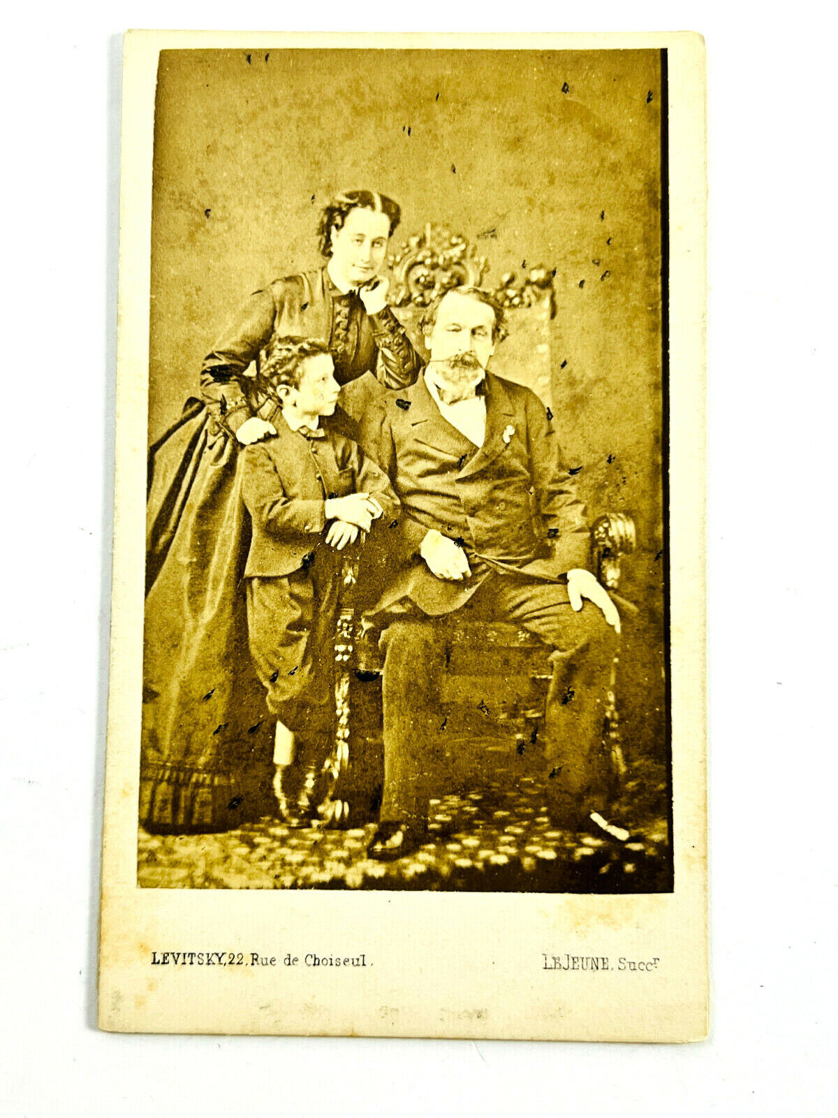 French Emperor Family Napoleon III Louis & Eugenie cdv photo carte de viste