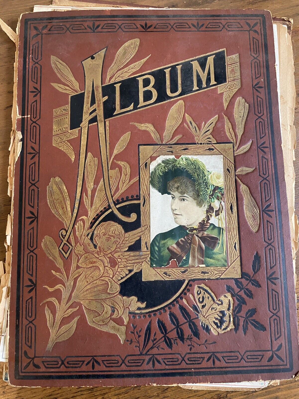 Antique Victorian Scrapbook Album Diecuts 200 Advertising Trade Cards