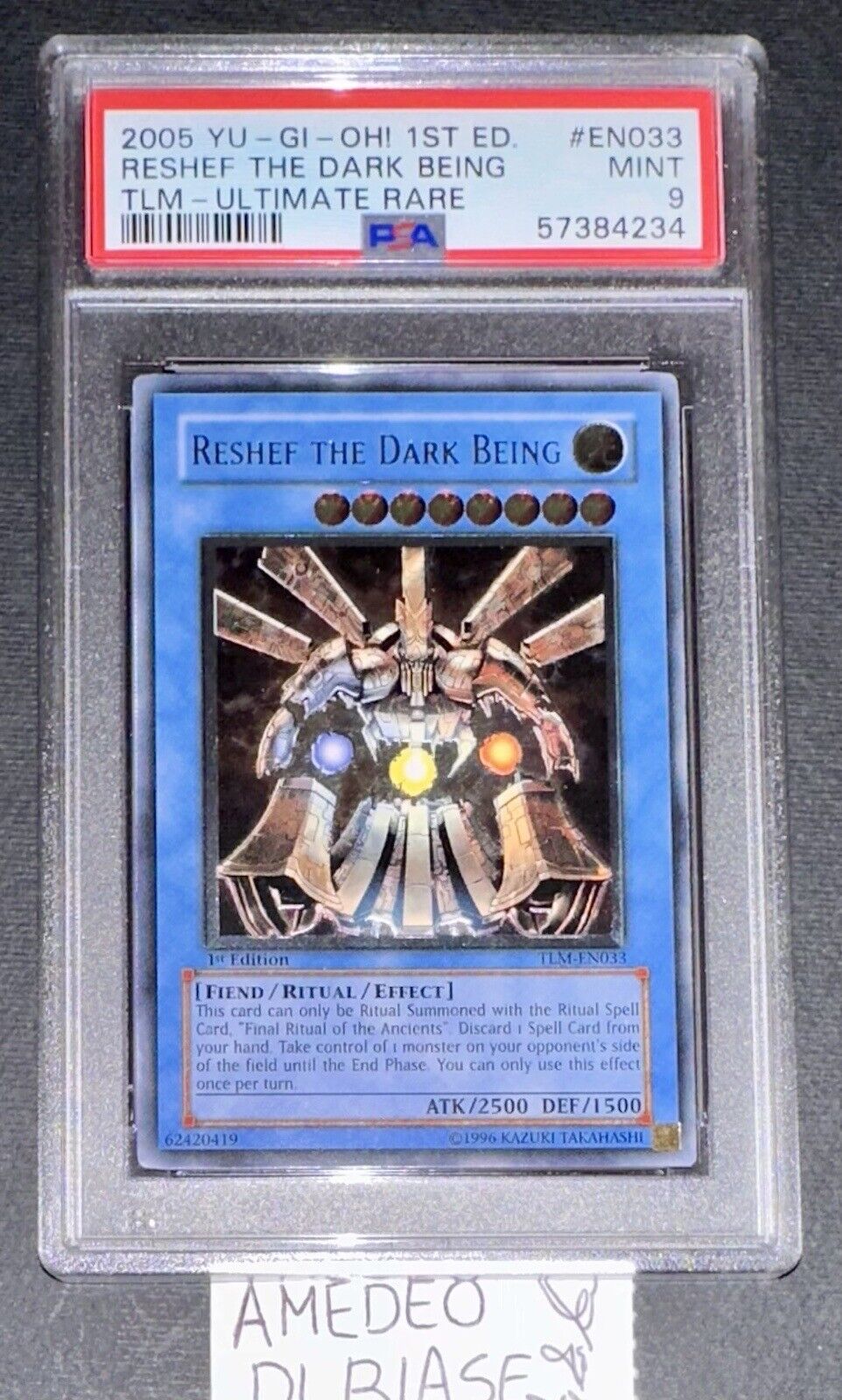  ️PSA 9 RESHEF THE DARK BEING TLM-EN033 1st FIRST EDITION ULTIMATE RARE 2005