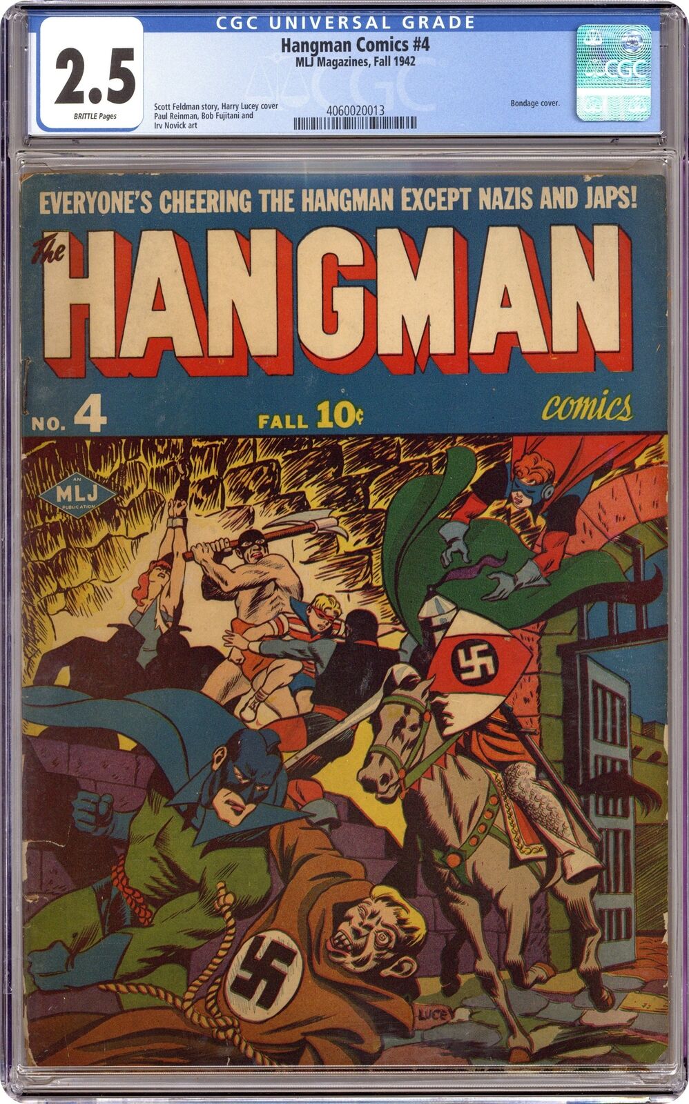 Hangman Comics #4 CGC 2.5 1942 4060020013