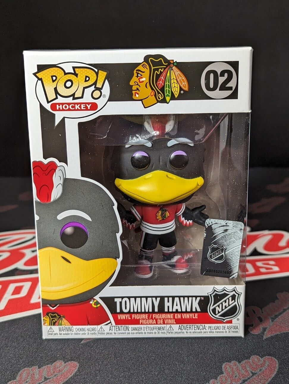 Tommy Hawk Funko Pop Hockey Mascots #2 NHL Chicago Blackhawks