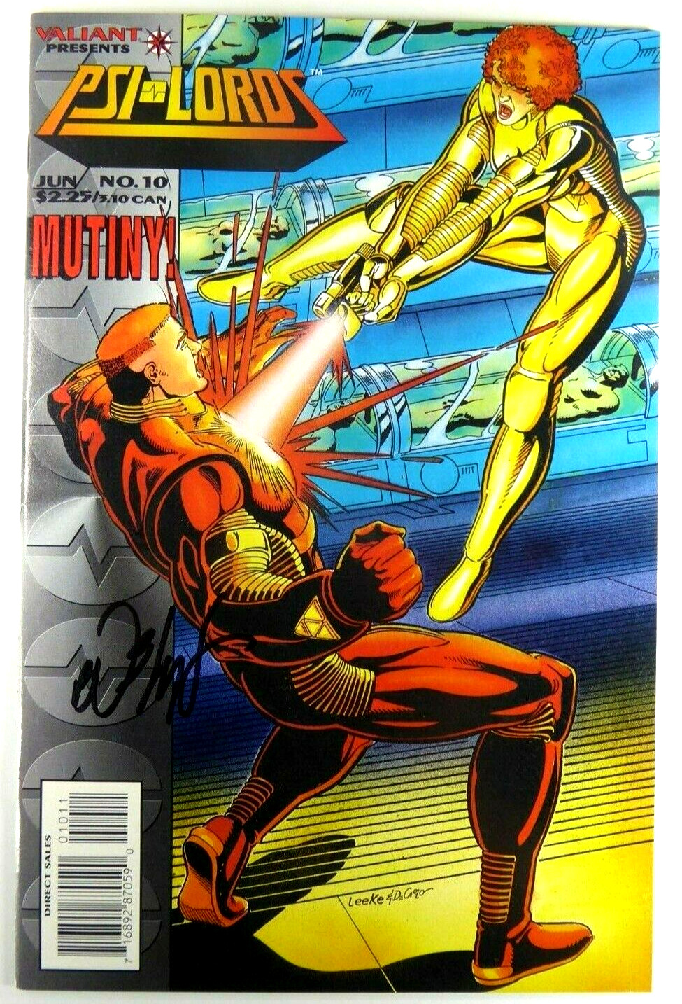 Valiant PSI-LORDS (1995) #10 SIGNED by Bob LAYTON w/COA NM (9.4) Ships FREE