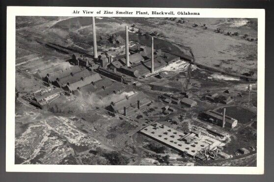 Zinc Smelter Plant Blackwell OK Chrome Postcard Not Posted EX-NM