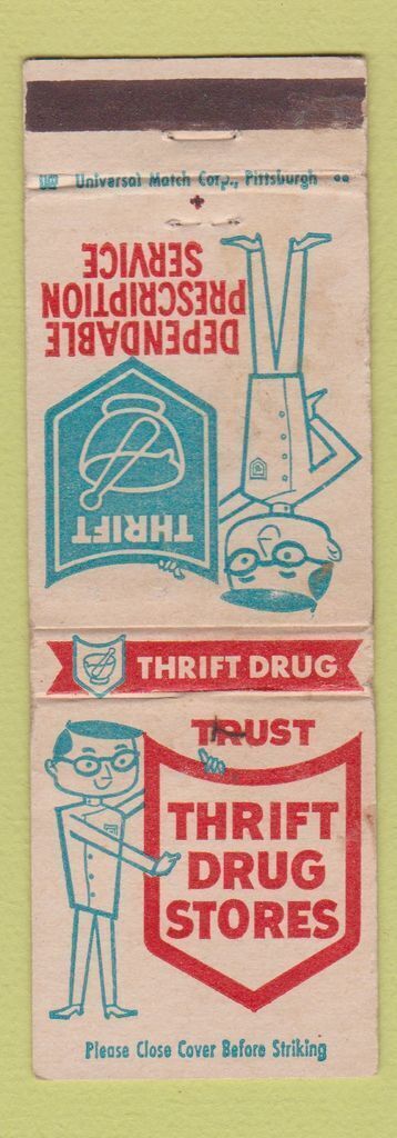 Matchbook Cover - Thrift Drug Stores WEAR