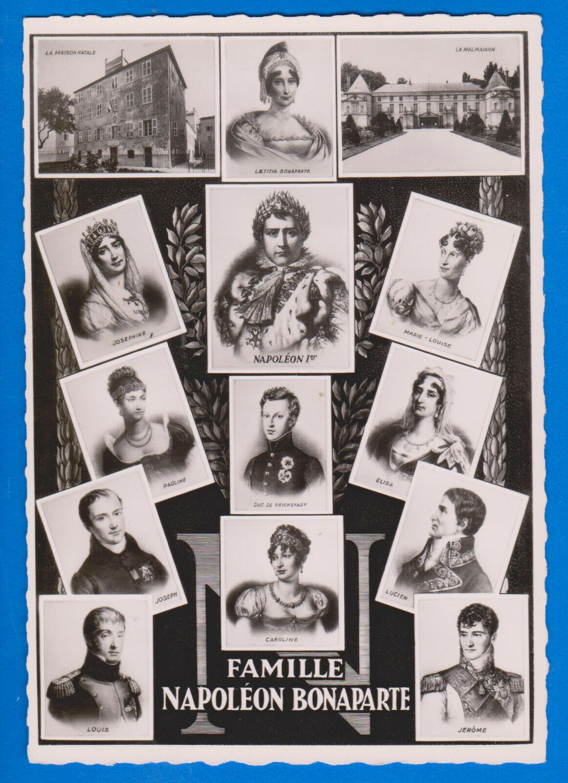 Royalty France, Napoleon Bonaparte and Family old Real Photo Postcard & Postmark