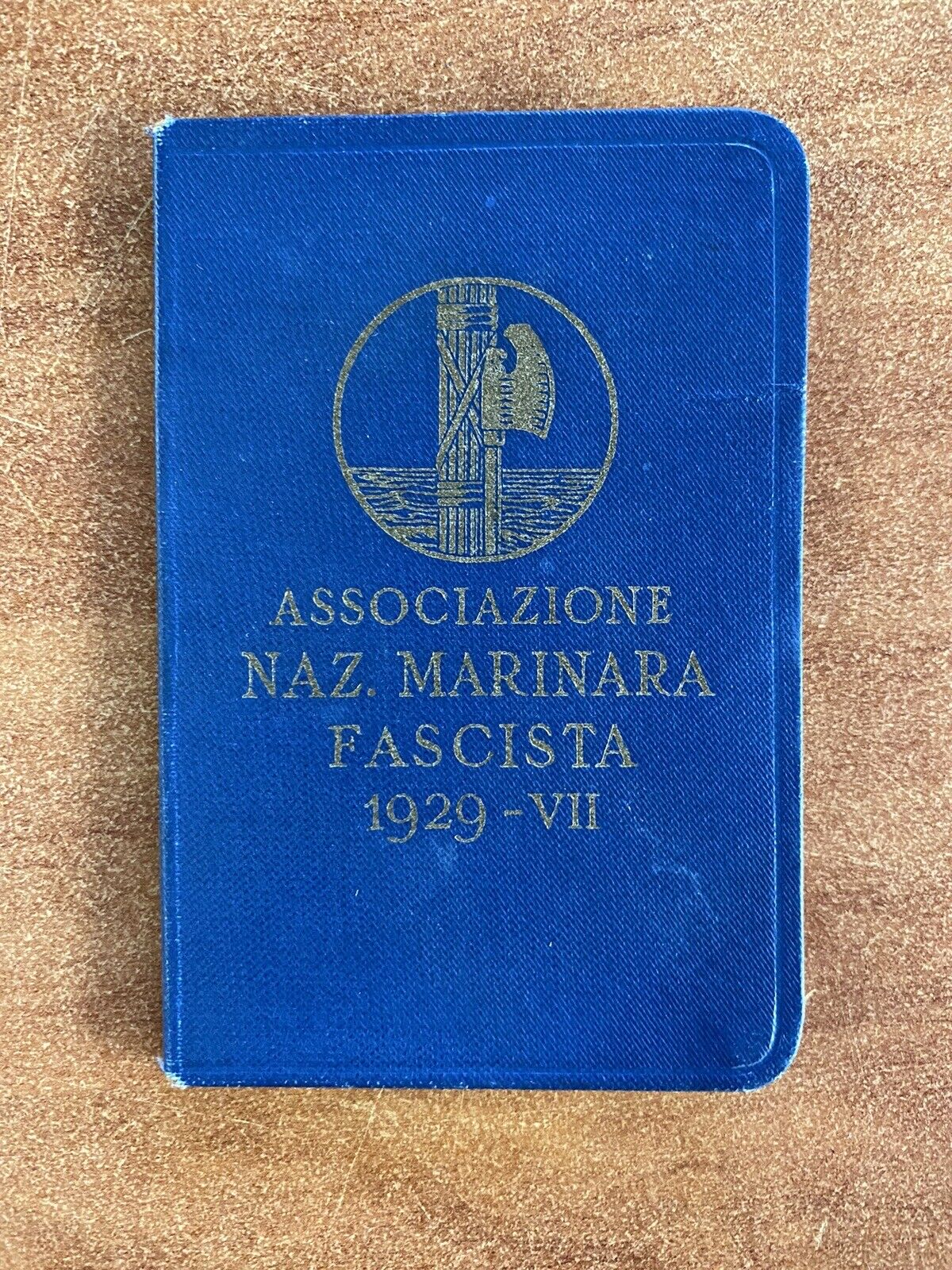Old Vintage Italy fascist naz maritime association Membership Document 1929