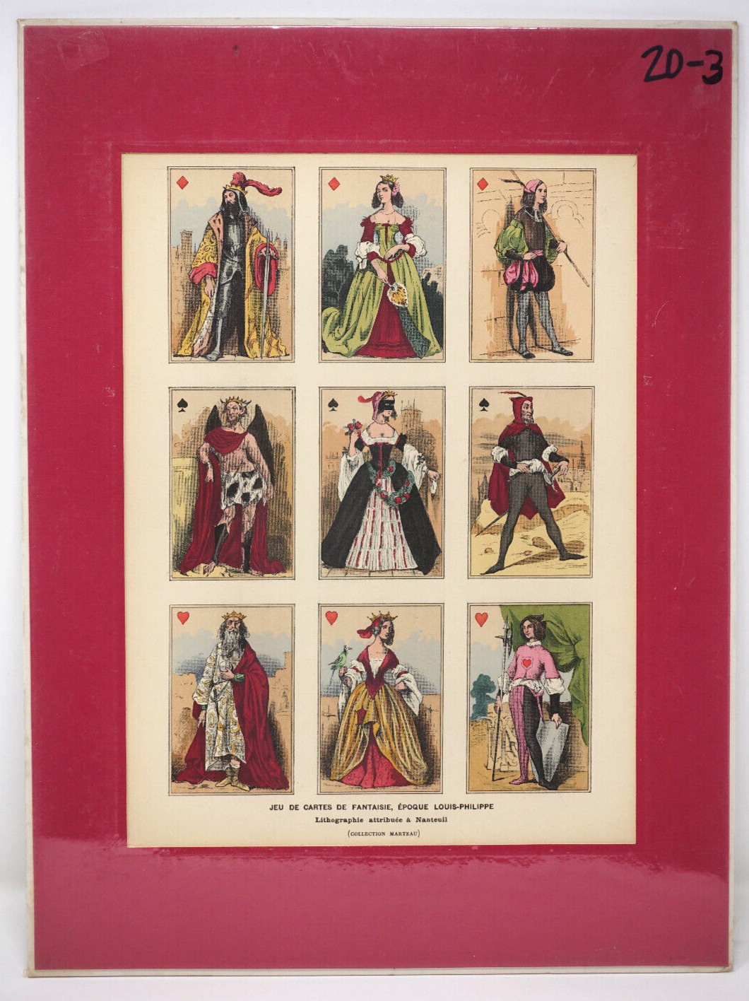 The D'Allemagne Book of 1906 Original Page Epoque Louis-Philippe Playing Cards