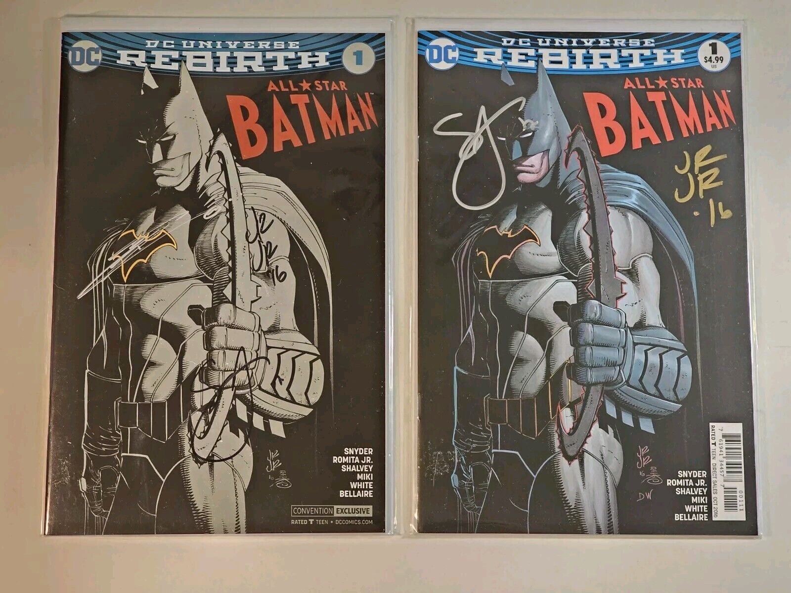 All Star Batman #1 A Cover 2x Signed And Foil Variant 3x Signed no COAs