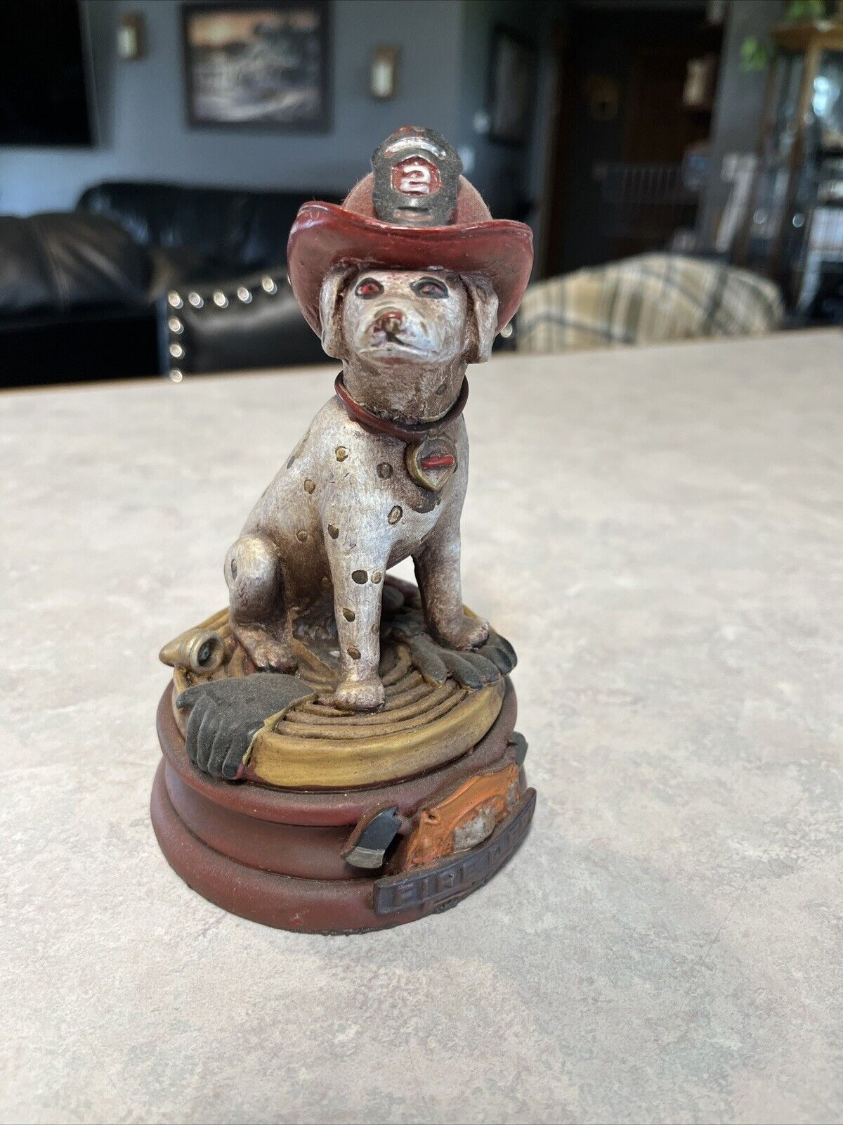  Firefighter Dalmatian Dog  Figurine 