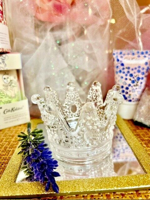 'Queens Crown' Candle Holder-New Ornate Crystal Crown for candle or jewelry