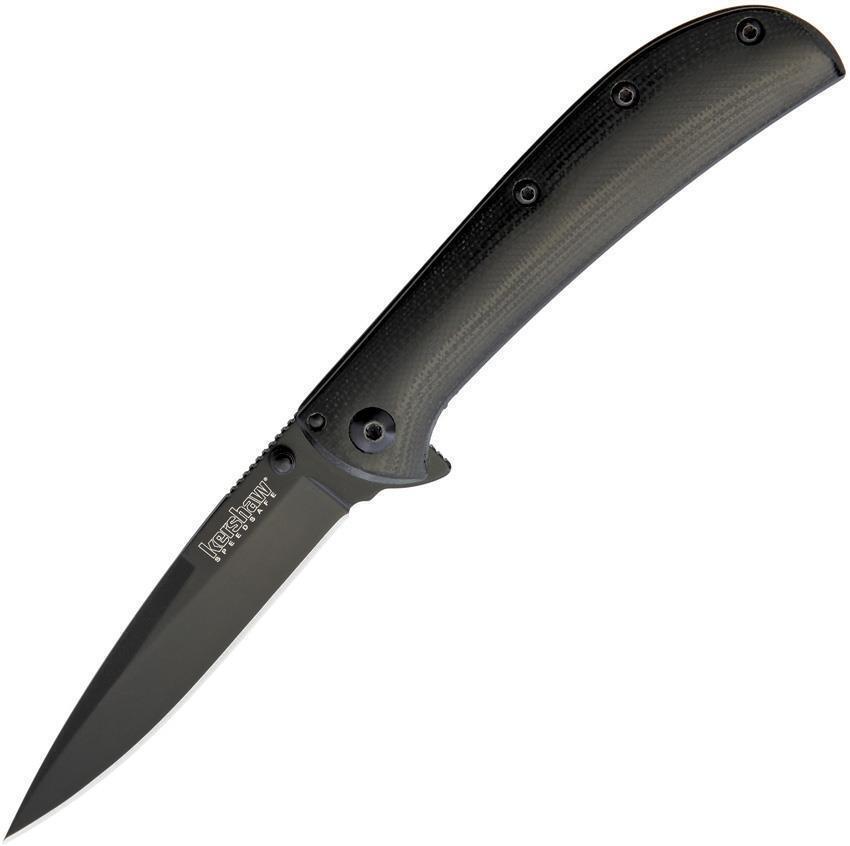 Kershaw DISCONTINUED - Al Mar AM-3 Black G10 Spring Assist Flipper knife 2335BLK